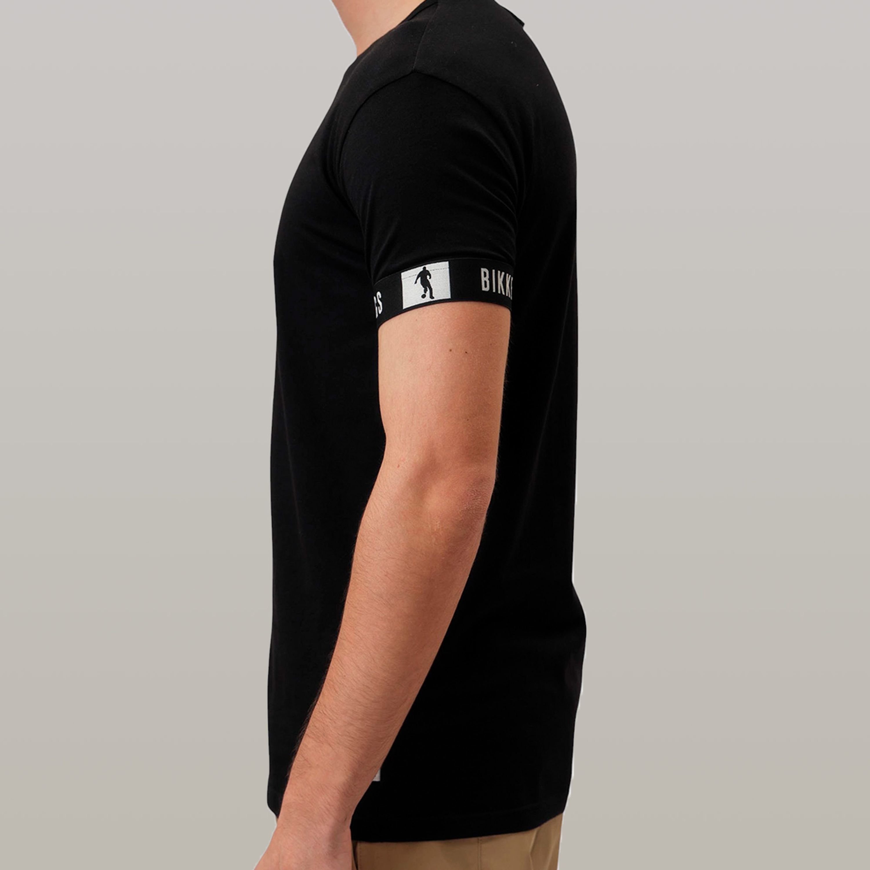 Мужская футболка черная с круглым вырезом Bikkembergs NEW PUPINO BKK42UTS17SI фото 4