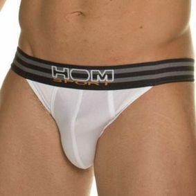 Фото  Мужские трусы танга белые HOM Sports Color Therapy Tanga Brief White