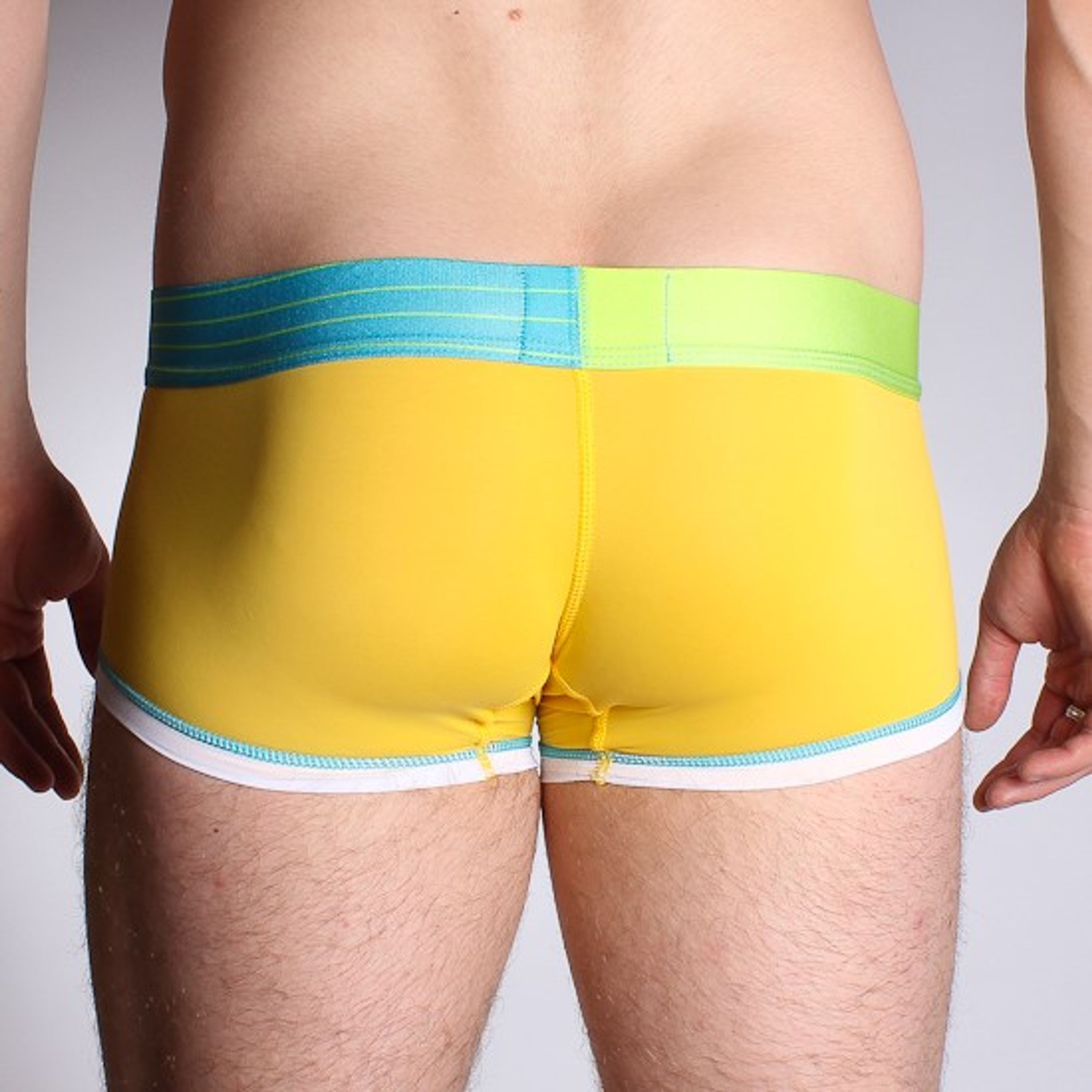 Мужские трусы хипсы желтые 2xist Neon  Yellow Boxer фото 2