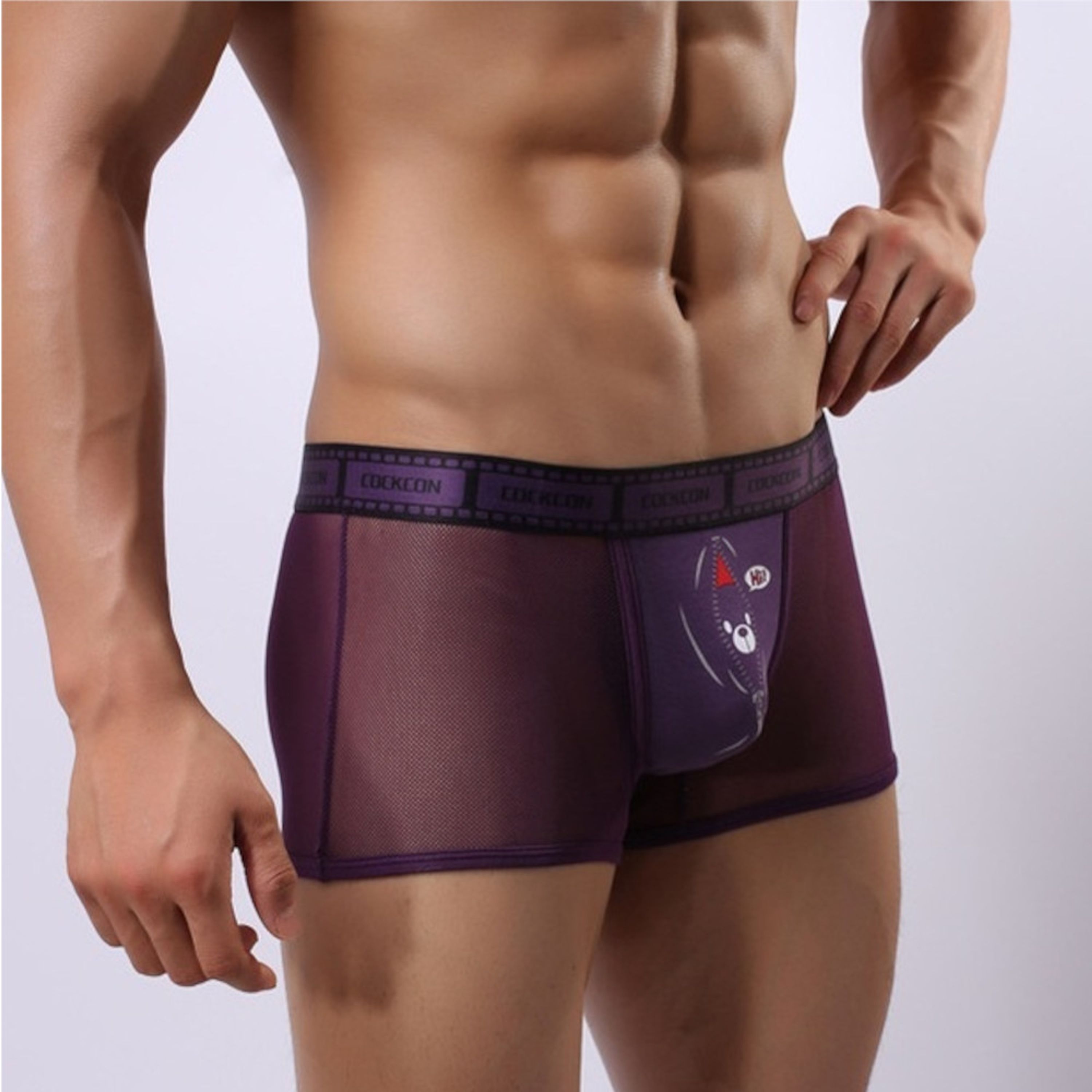 Мужские трусы боксеры фиолетовые Cockcon Trunks Purple 826 фото 2