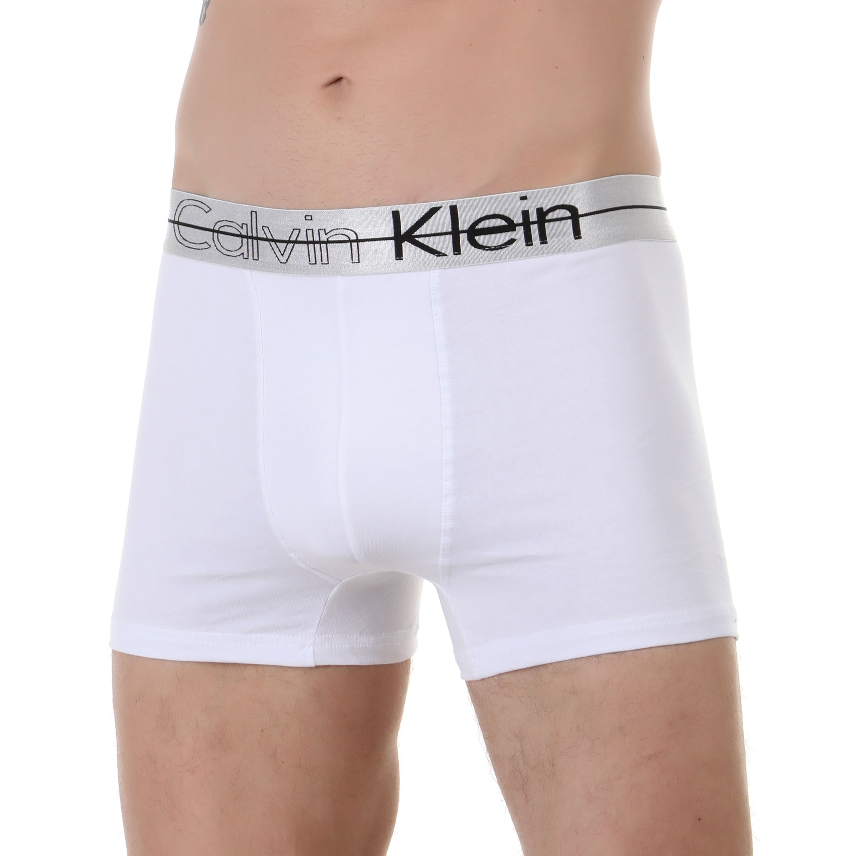 Мужские трусы боксеры набор 3в1 (серые, черные, белые) Calvin Klein  фото 5