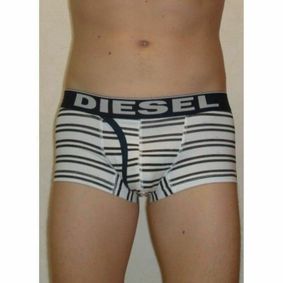 Фото Мужские трусы хипсы белые с черными полосками DIESEL DIS0068