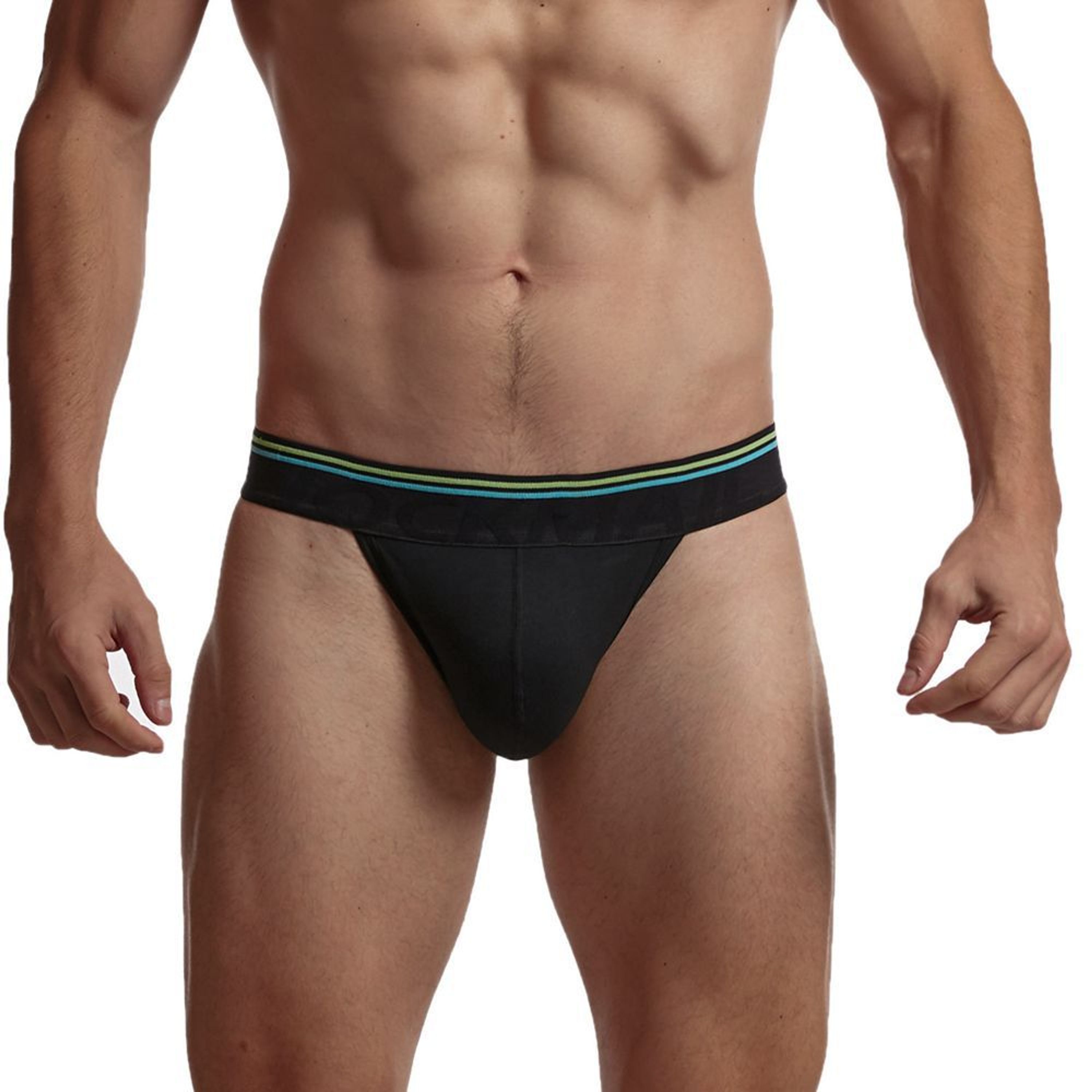Мужские трусы танга черные JOCKMAIL JM3037-2 фото 1