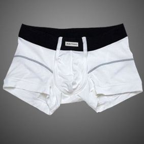 Фото  Мужские трусы боксеры Asitoo White Black Waist Hip Boxer