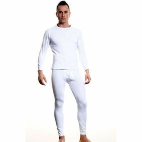 Фото Мужское термобелье неутепленное белое с тонкой резинкой Calvin Klein Thermal 365 Underwear White