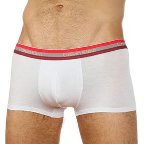 Фото Мужские трусы хипсы белые c трехцветной резинкой Calvin Klein Modal RGB Hip Boxer