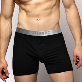 Фото Мужские трусы боксеры черные ATLANTIC Pima Cotton BMB-005