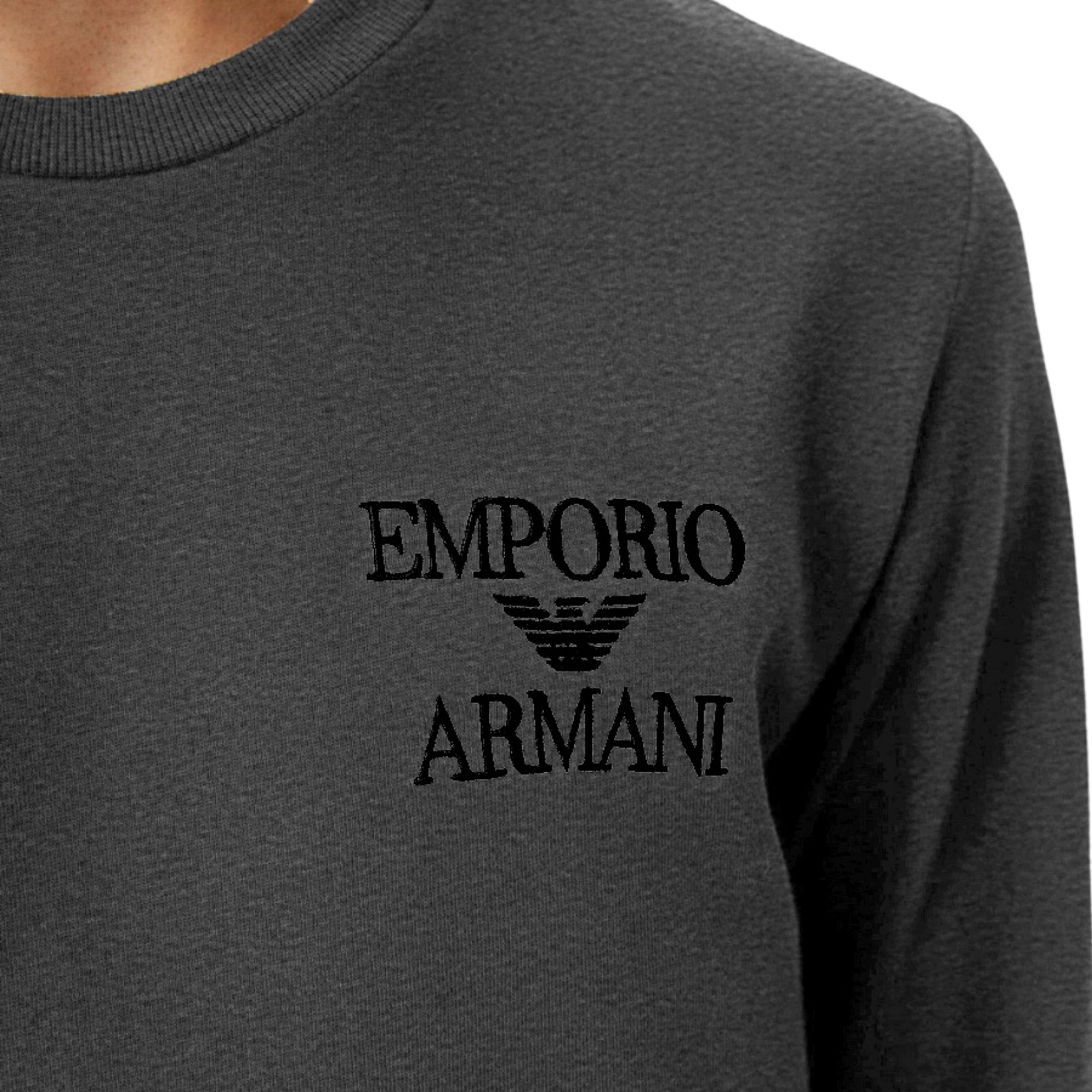 Мужской домашний костюм темно-серый: толстовка и штаны Emporio Armani  111943_3F571 57720 фото 4