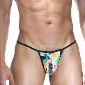 Фото Мужские трусы стринги с разноцветным принтом Cosmos Colors CP01_BGP