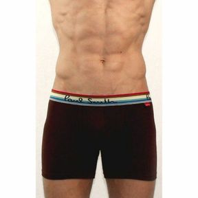 Фото Мужские трусы боксеры завышенные коричневые Paul Smith Brown