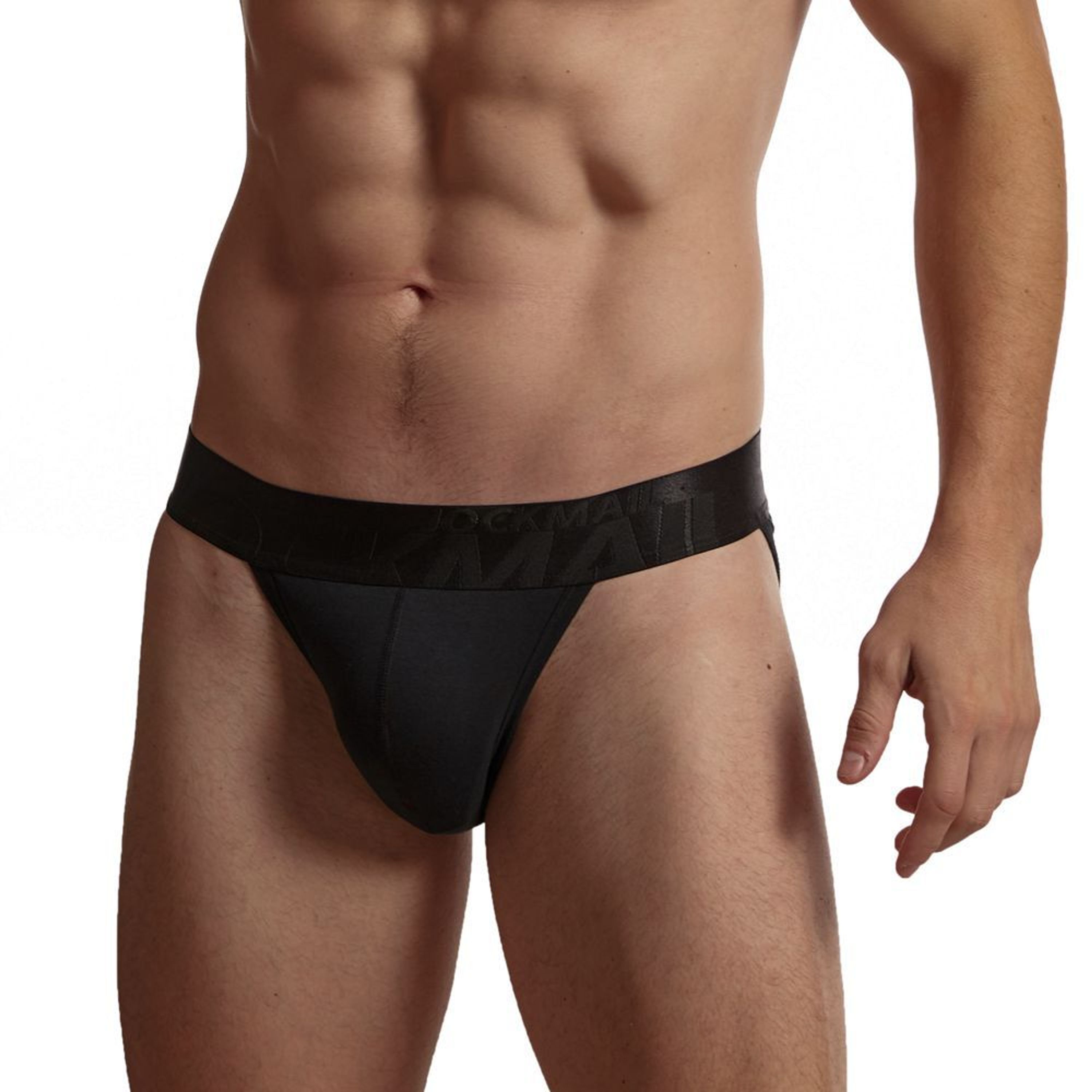Мужские трусы танга черные JOCKMAIL JM3032-2 фото 2