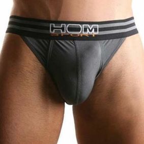 Фото  Мужские трусы танга серые HOM Sports Color Therapy Tanga Brief Grey