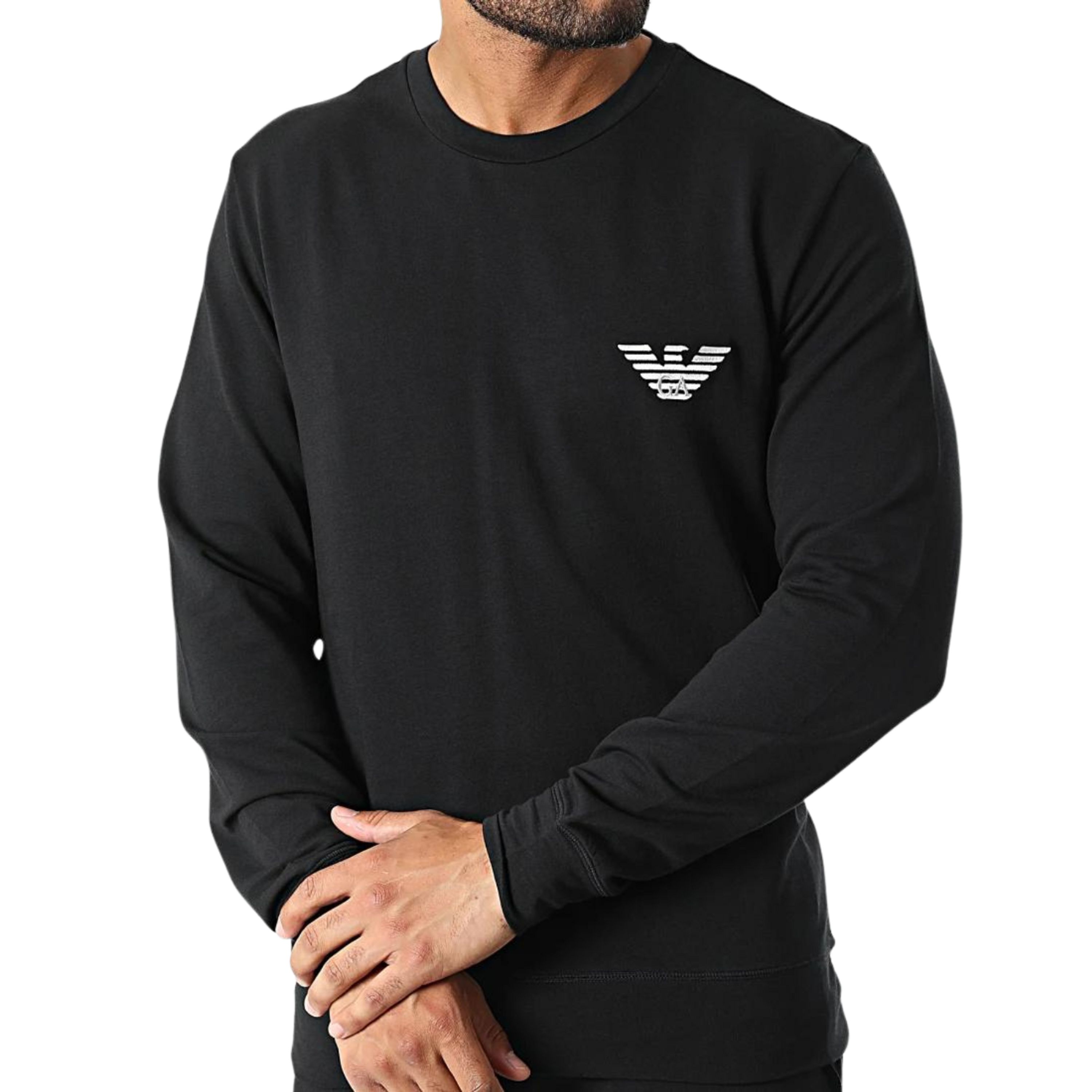 Мужской костюм черный: толстовка и штаны Emporio Armani 111943_CC575 00020 фото 2