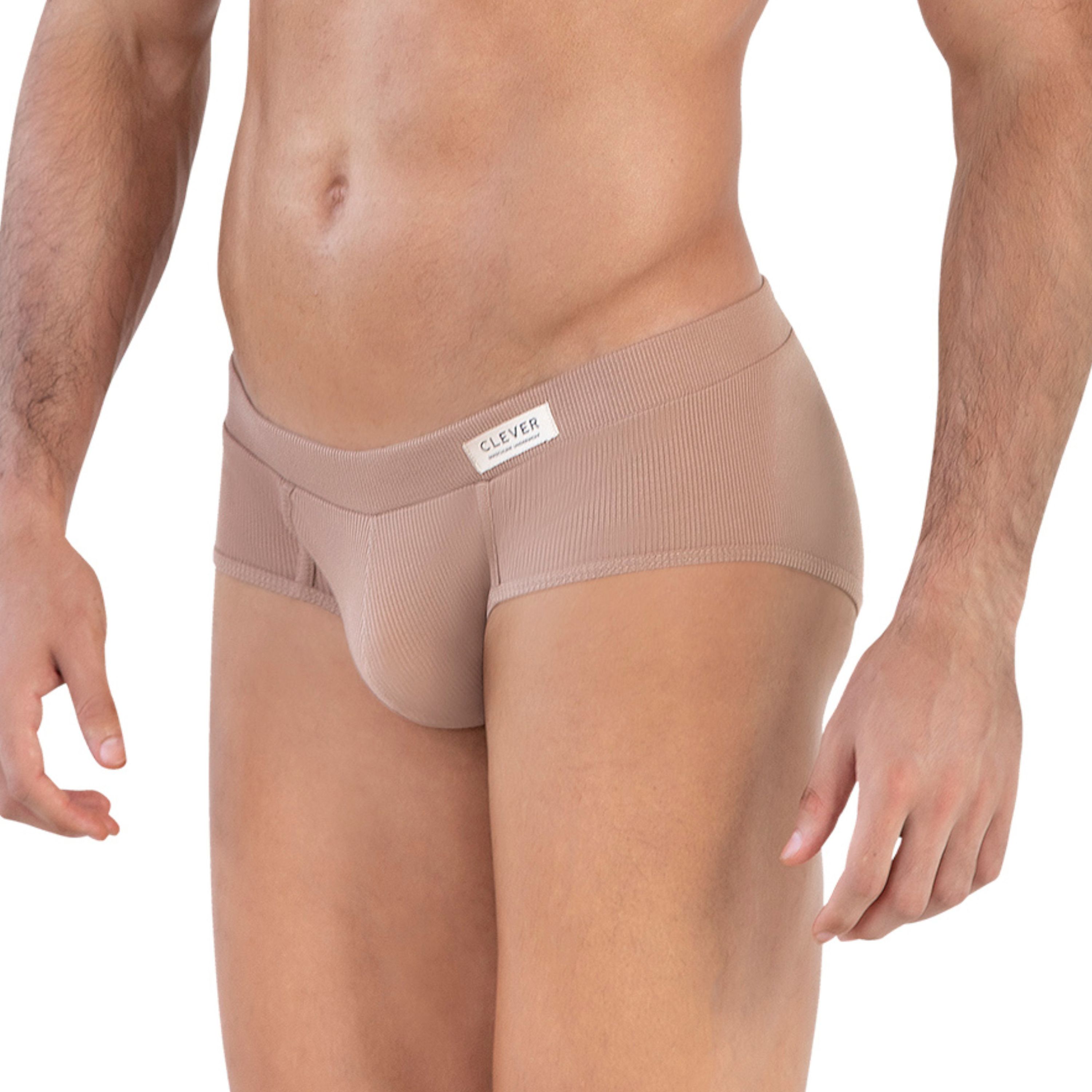 Мужские трусы брифы коричневые Clever Moda SPIRIT PIPING BRIEF 160515 фото 2