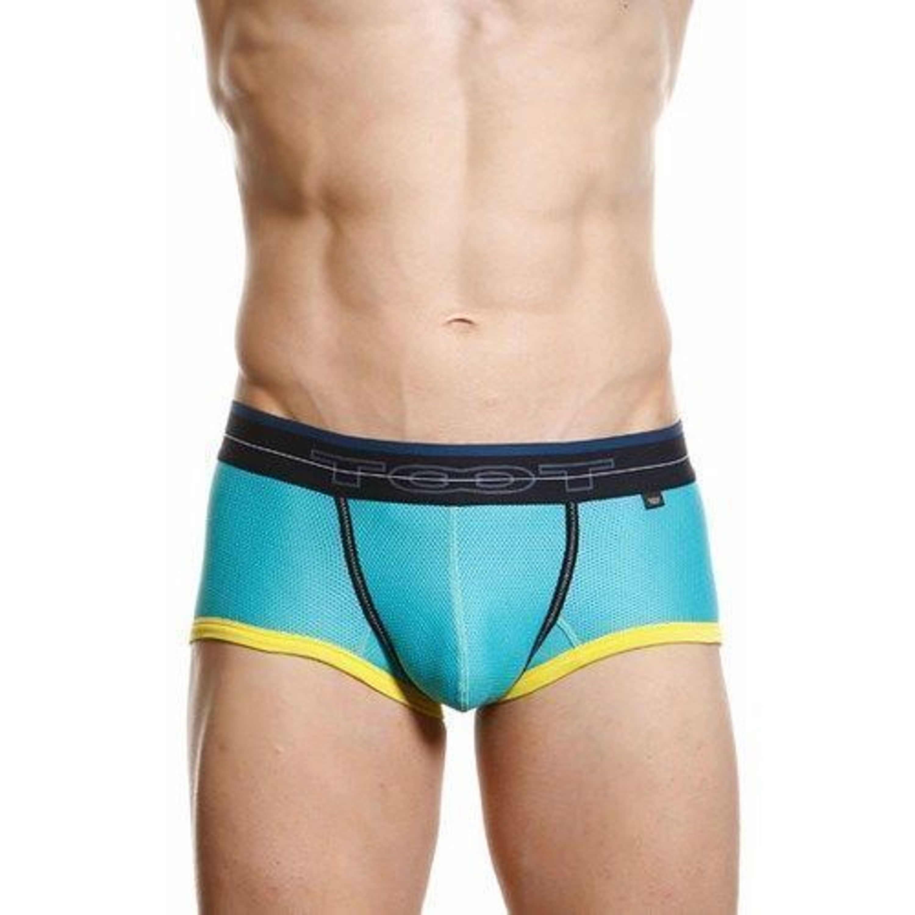 Мужские трусы хипсы зеленые в сетку TOOT Nylon Sport Hip Boxer фото 1