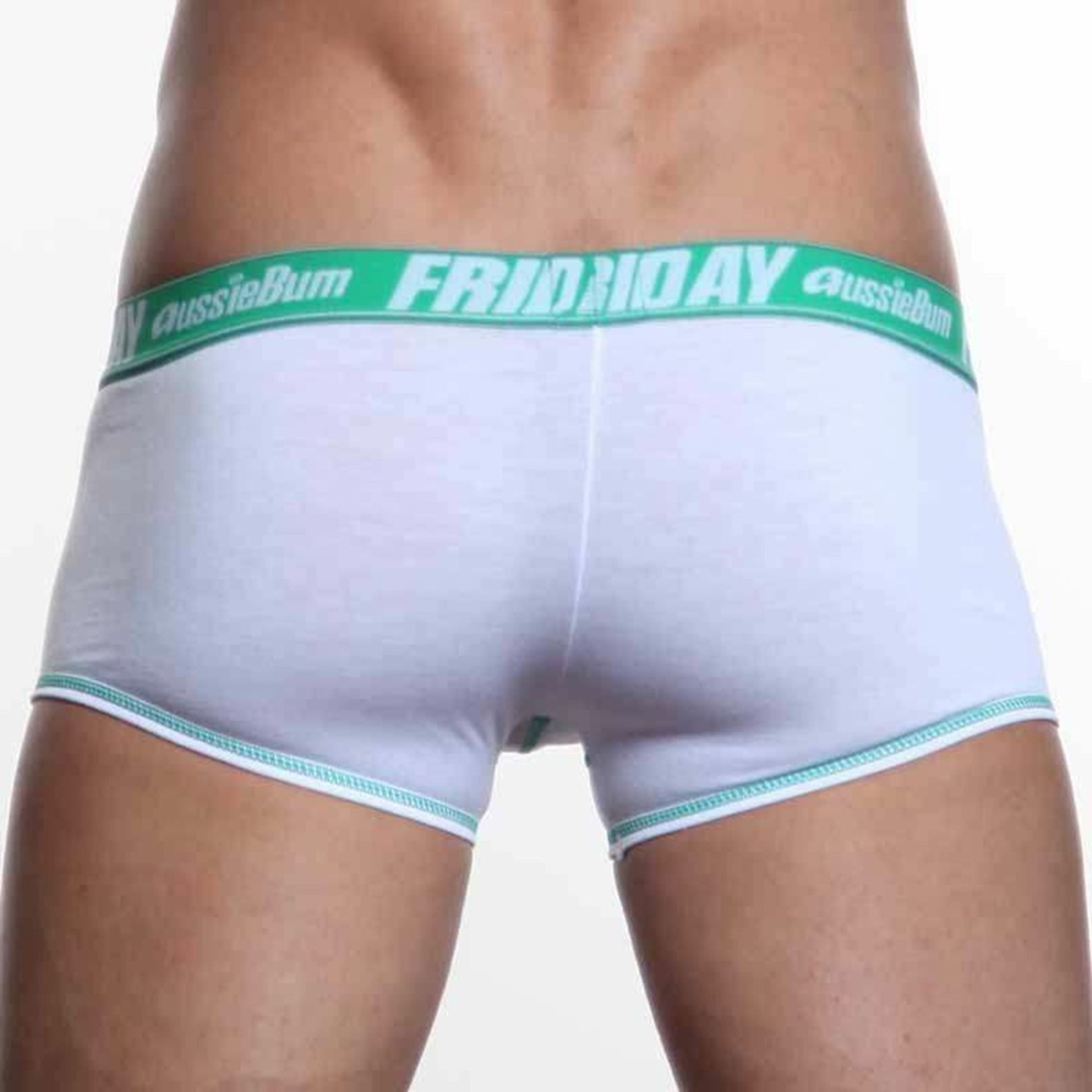 Мужские трусы боксеры белые Aussiebum My Day Friday Hip AB00008 фото 4