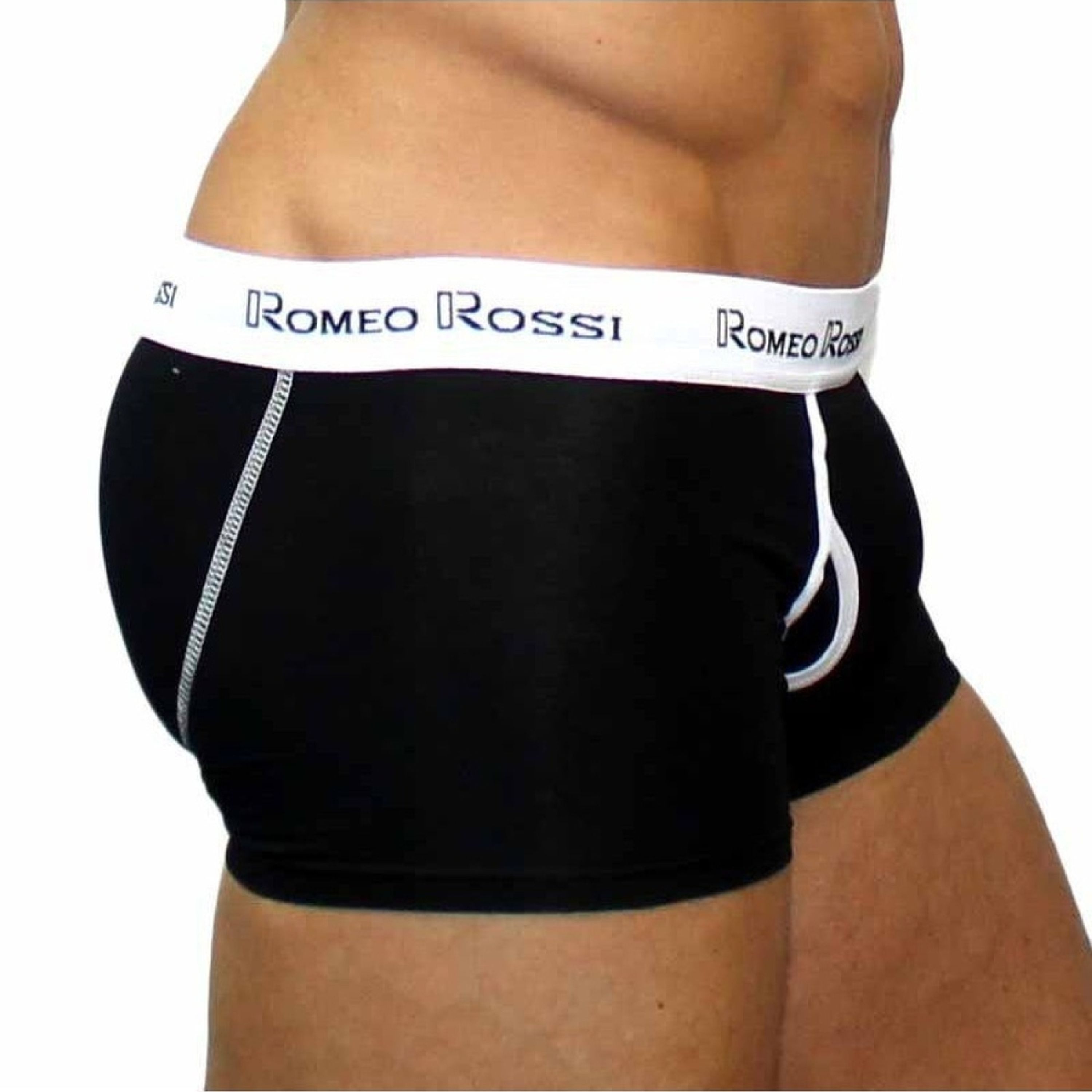 Мужские трусы боксеры черные Romeo Rossi RR365-2 Boxer Brief фото 3