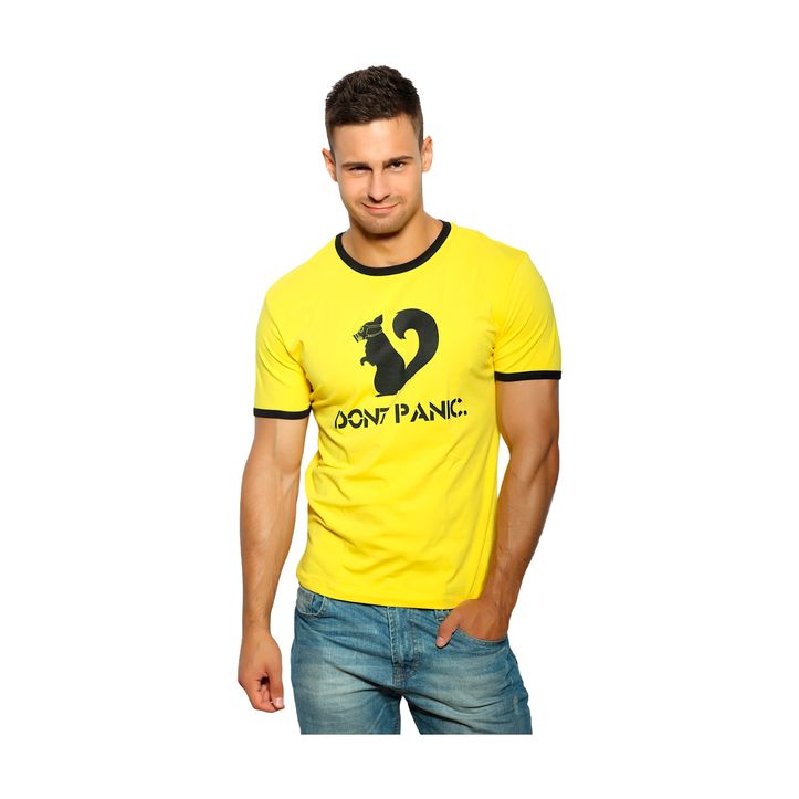 Мужская футболка желтая с принтом Scandaloso Белка 060123m-EP фото 2