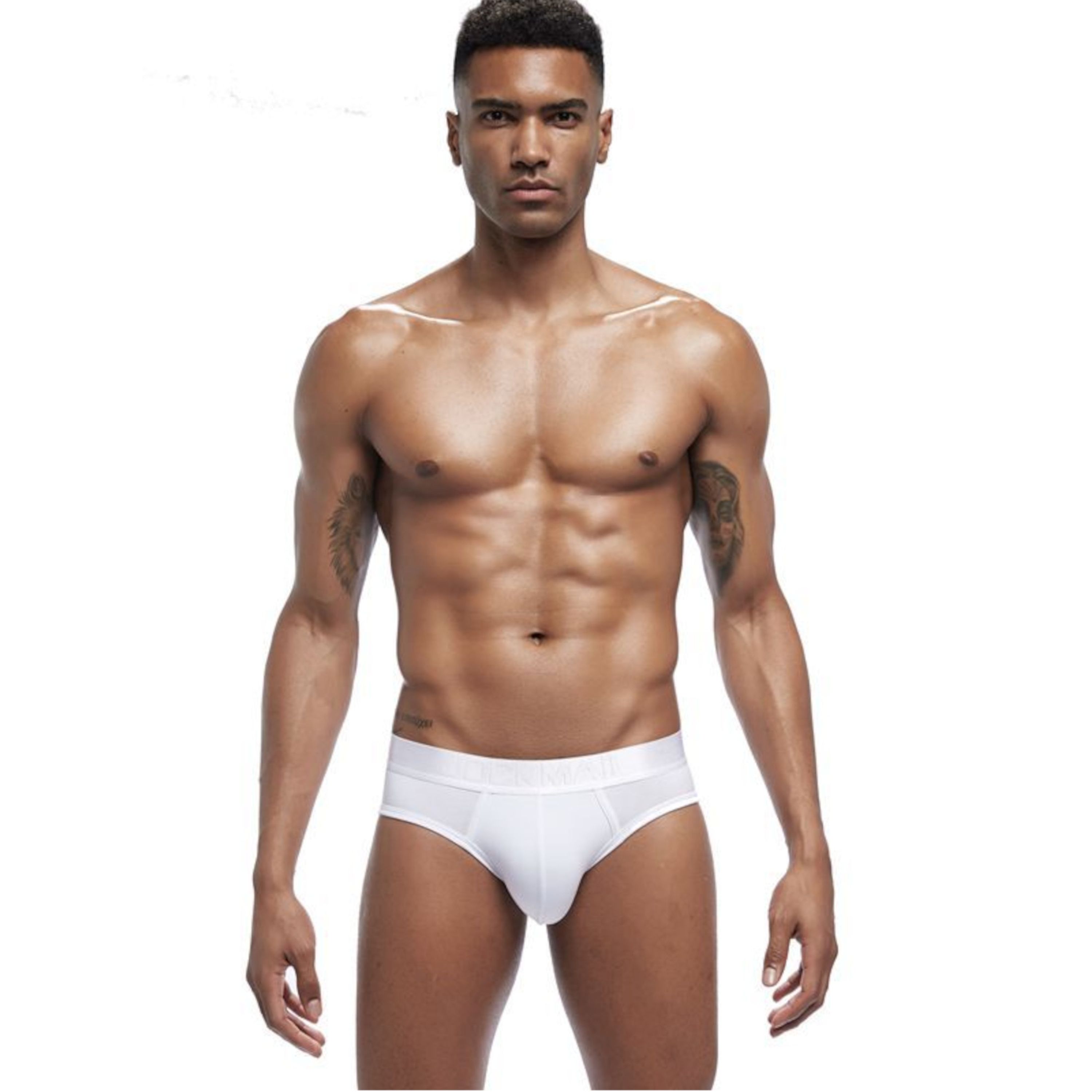 Мужские трусы брифы белые JOCKMAIL JM2034-1 фото 1