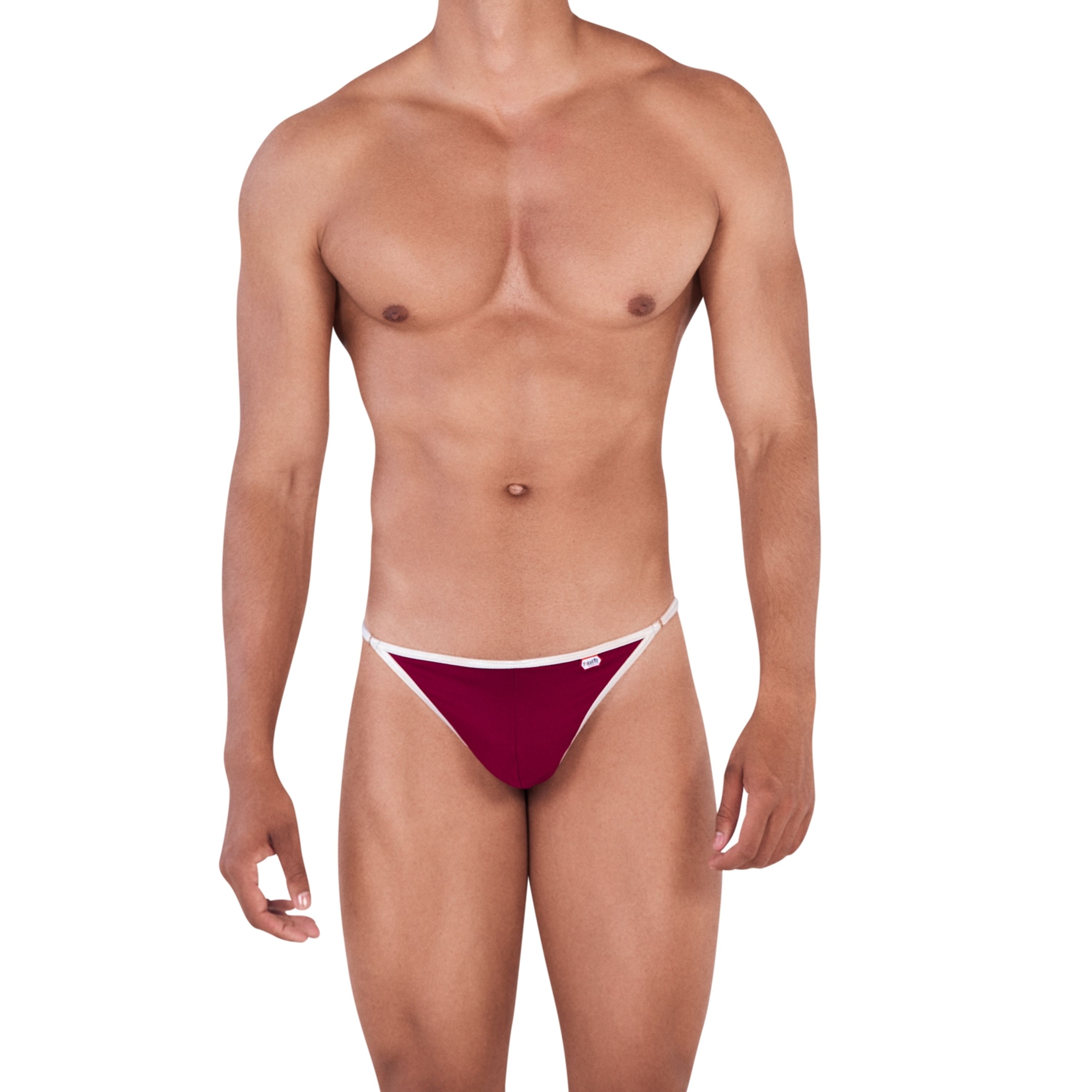 Мужские трусы стринги бордовые Pikante BUD THONG 033819 фото 1