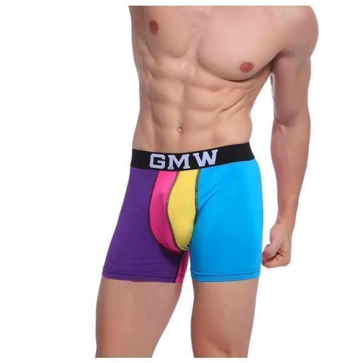 Мужские трусы боксеры фиолетовые Good Men Wear Multicolored Boxer фото 2