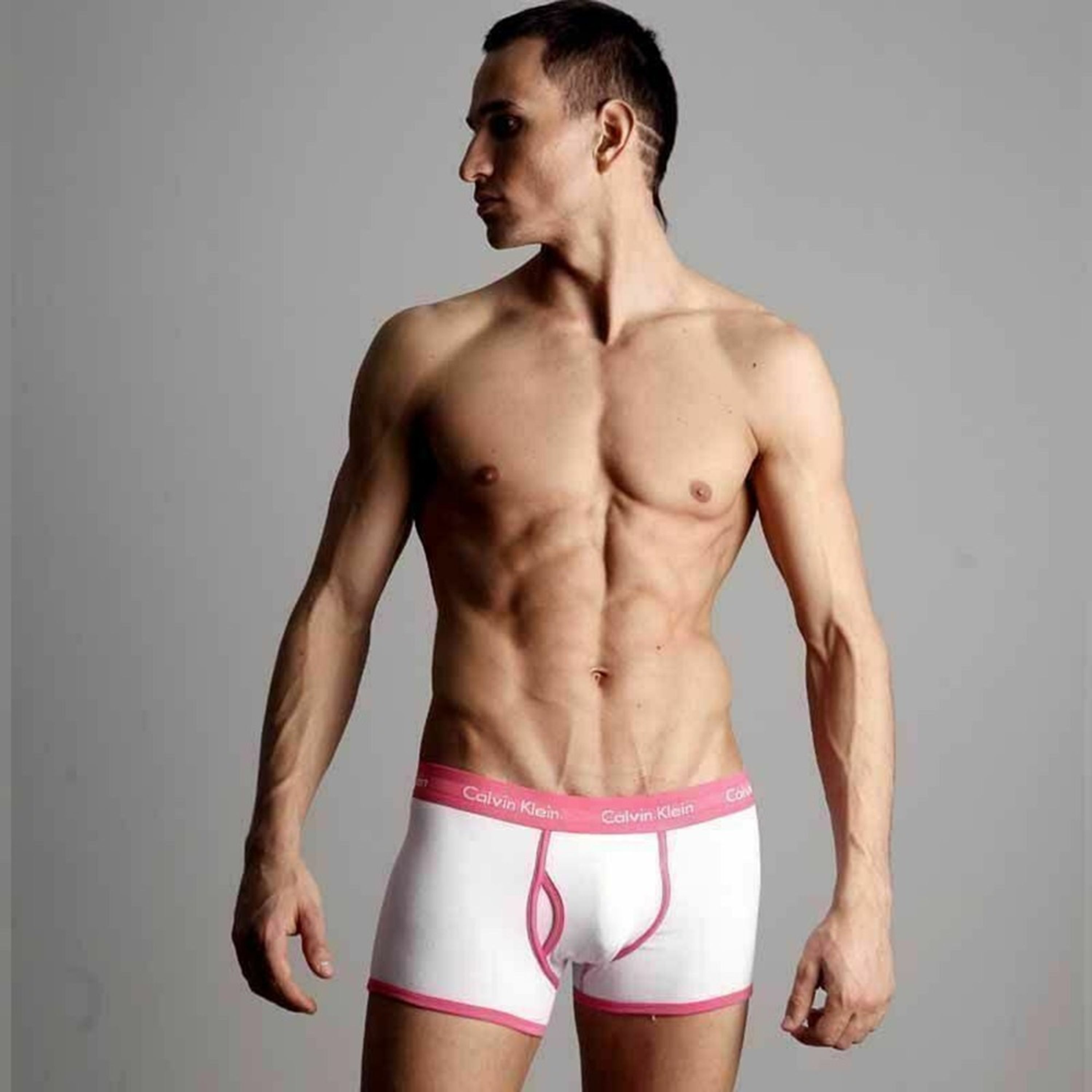 Мужские трусы боксеры Calvin Klein 365 White Pink фото 1