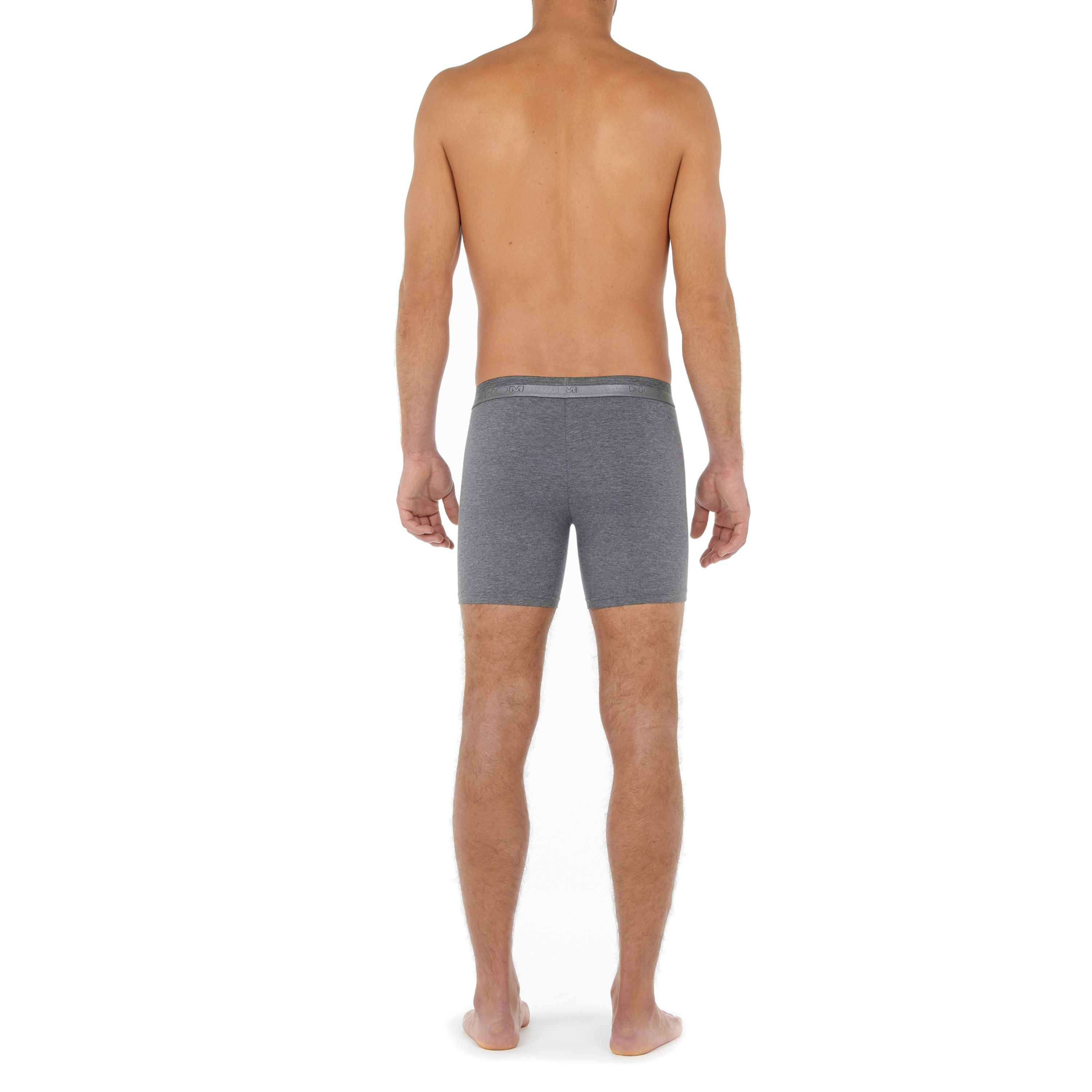 Мужские трусы боксеры удлиненные серые HOM HO1 Long Boxer Briefs HO1 359519_4000ZU фото 3