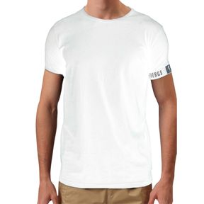 Фото Мужская футболка белая с круглым вырезом Bikkembergs NEW PUPINO BKK42UTS17SI