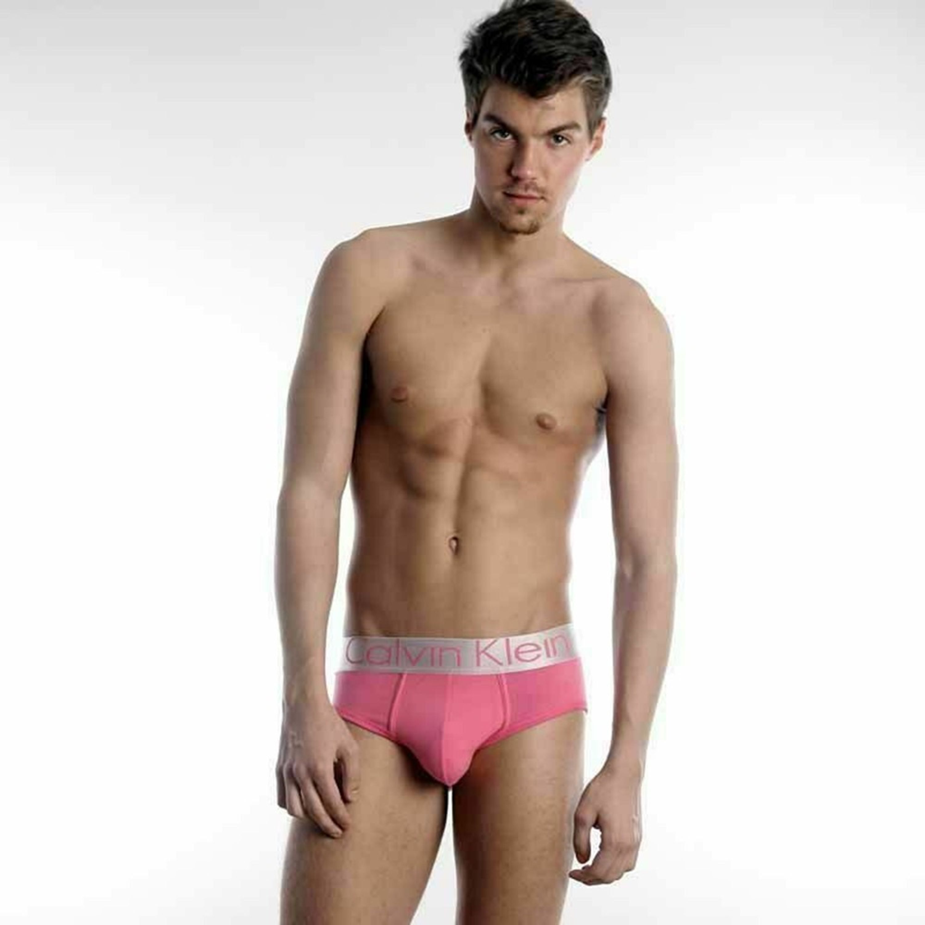 Мужские трусы брифы розовые Calvin Klein Steel Pink Brief 0-01CK01209 фото 1