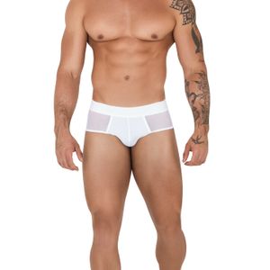 Фото Мужские трусы брифы белые Clever Moda CASPIAN PIPING BRIEF 151201