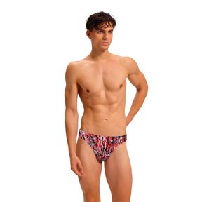 Фото Мужские плавки-тонги бордовые с принтом DOREANSE 3814 INFINITE FIRE