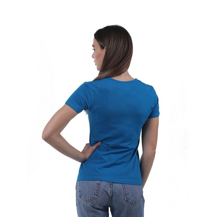 Женская футболка бирюзовая Sergio Dallini SDT651-4 фото 2