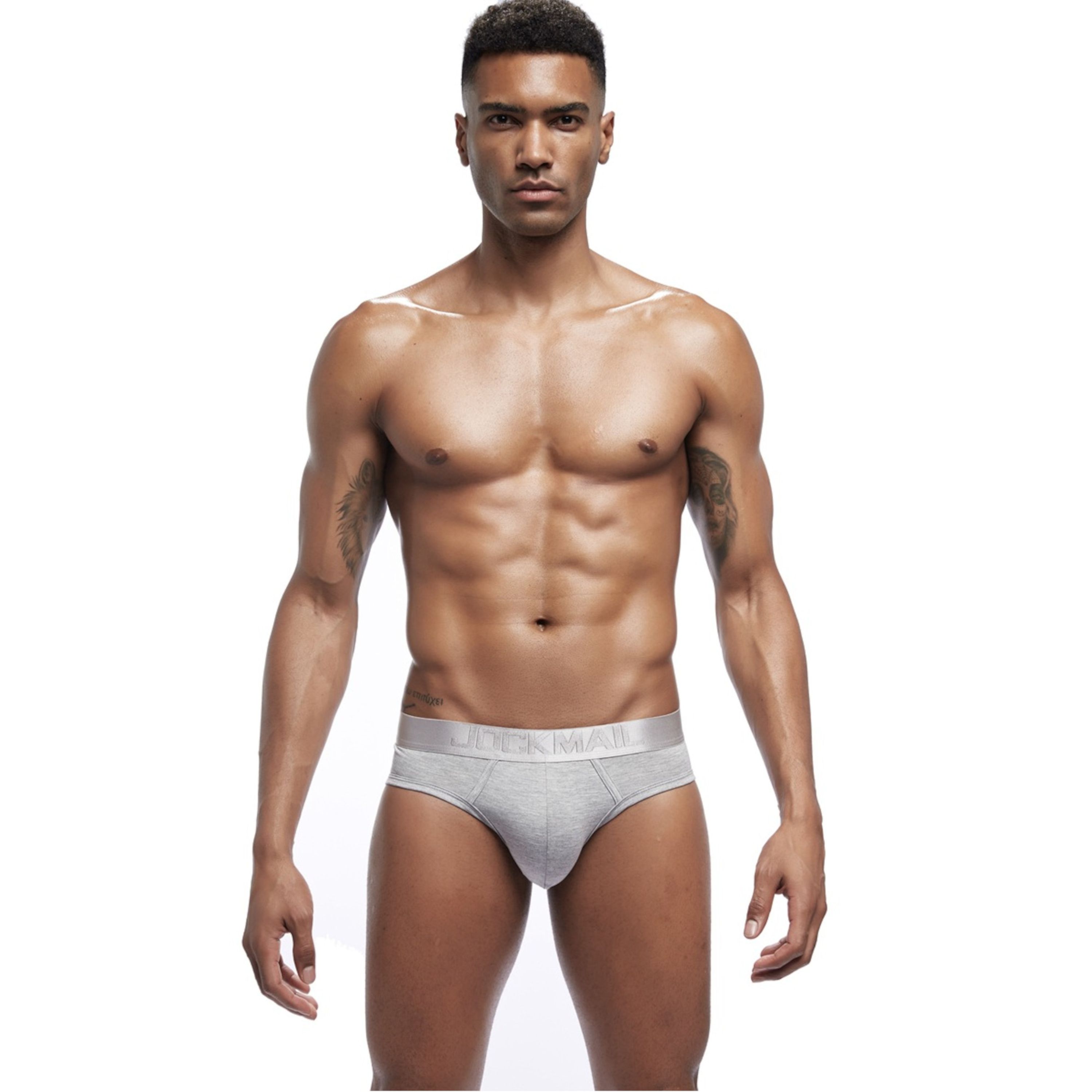 Мужские трусы брифы серые JOCKMAIL JM2034-3 фото 1