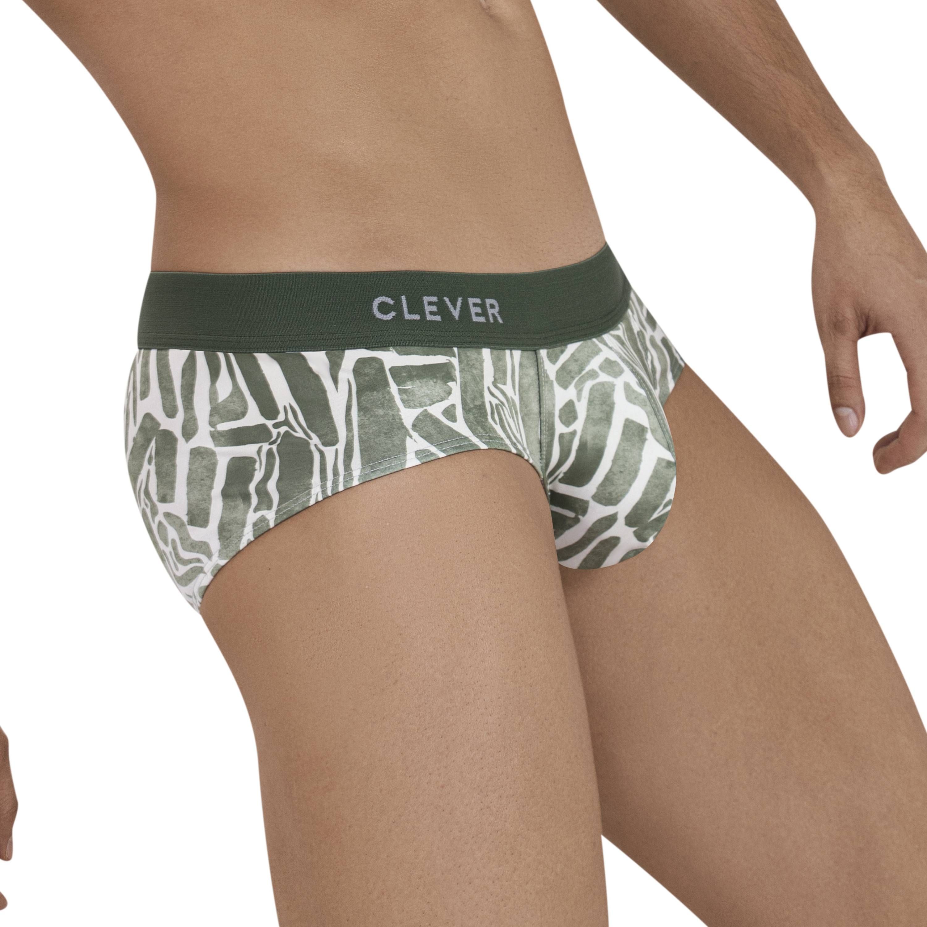 Мужские трусы брифы с принтом цвета хаки Clever INNER CLASSIC BRIEF 113010 фото 2