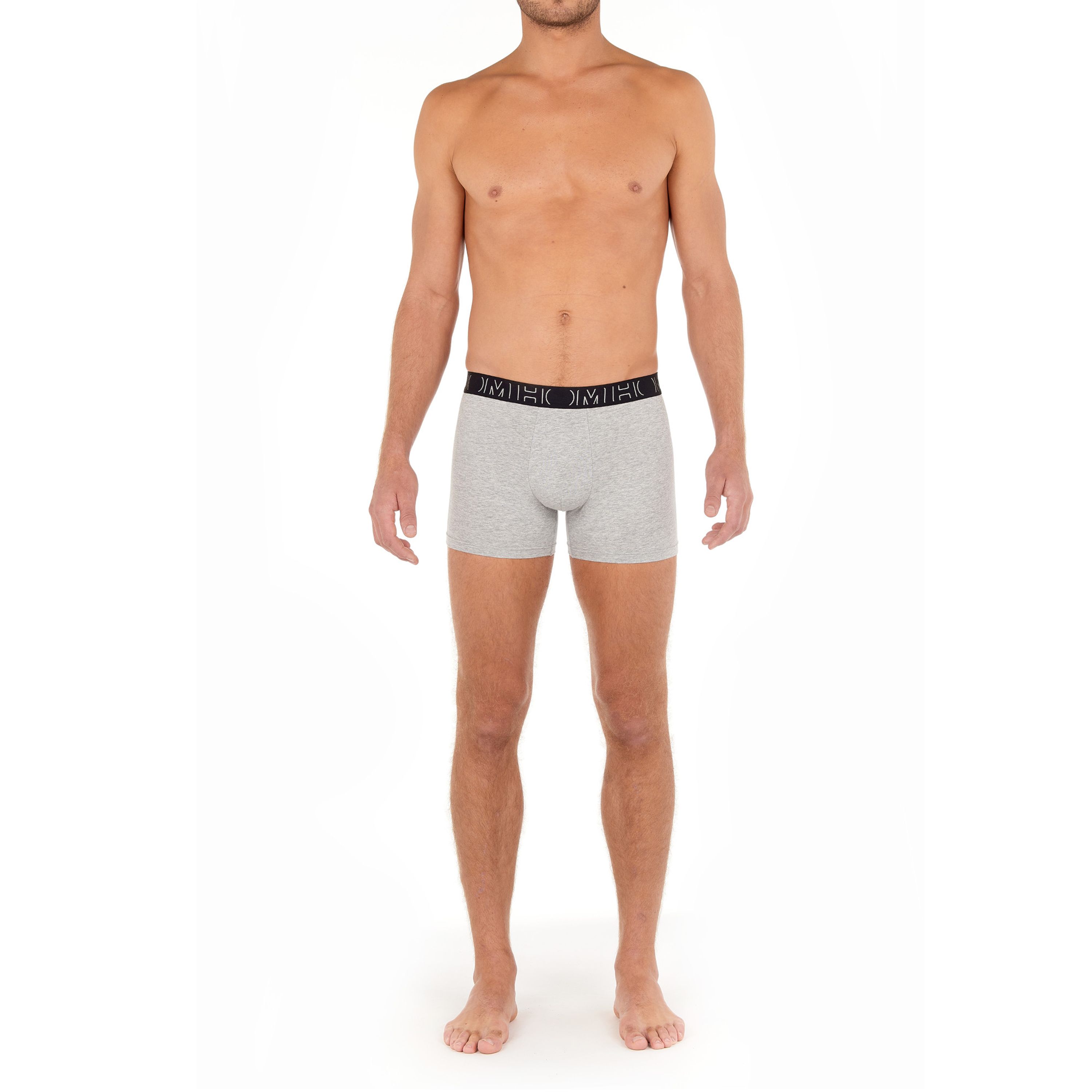 Мужские трусы боксеры набор из 3-х штук (черные,серые, темно-серые) HOM PATRICK #2 Long Boxer Briefs 3p 405769_40T017 фото 6