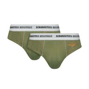 Фото Набор мужских трусов брифов 2в1 хаки AERONAUTICA MILITARE AM1USL002