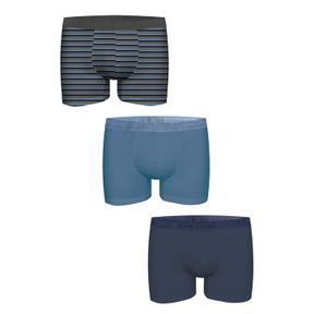 Фото Набор мужских трусов боксеров 3в1 (серые, голубые, синие) JOHN FRANK JF3BMODNA102