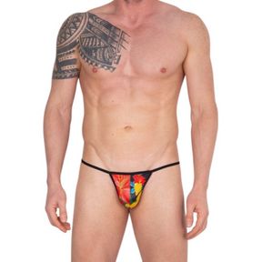 Фото Мужские трусы стринги черные с принтом Cosmos Colors FR01_BRY
