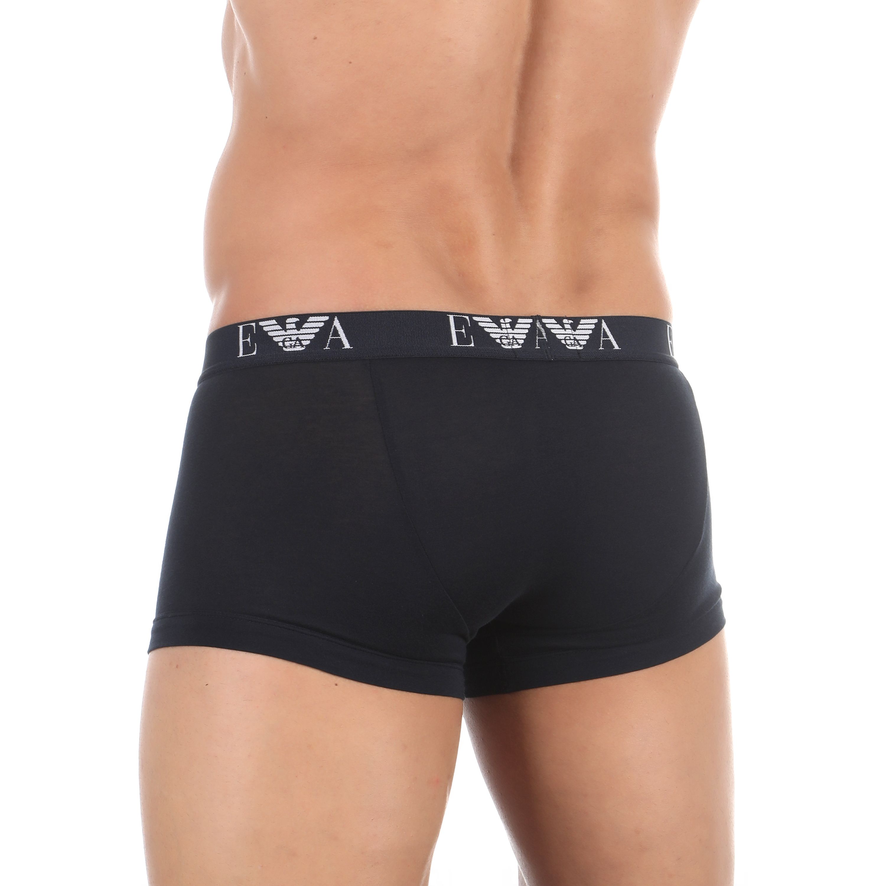 Мужские трусы боксеры темно-синие набор из 2-х штук Emporio Armani 111210_CC715 27435 фото 4