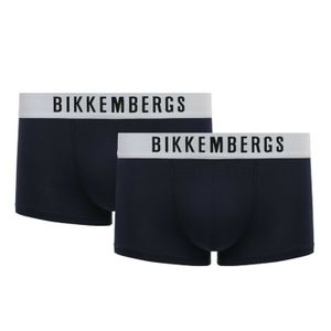 Фото Мужские трусы хипсы синие набор 2 в 1 Bikkembergs ELEGANCE BKK1UTR10BI/2