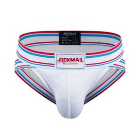 Фото Мужские трусы брифы белые с вырезами по бокам JOCKMAIL JM2024-1