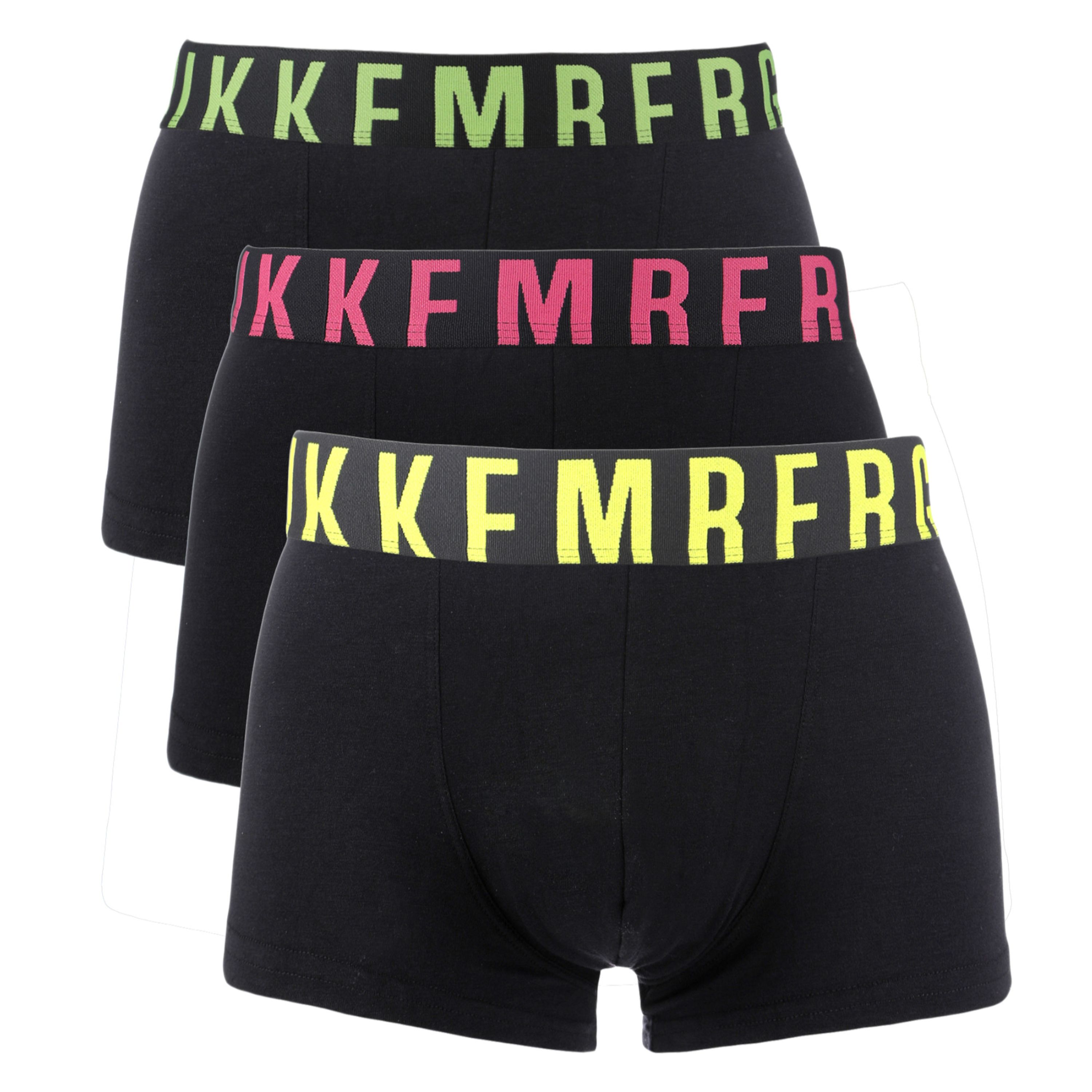 Мужские трусы хипсы (черный) набор 3 в 1 Bikkembergs MIX COLOR FLUO BKK1UTR16TR фото 1