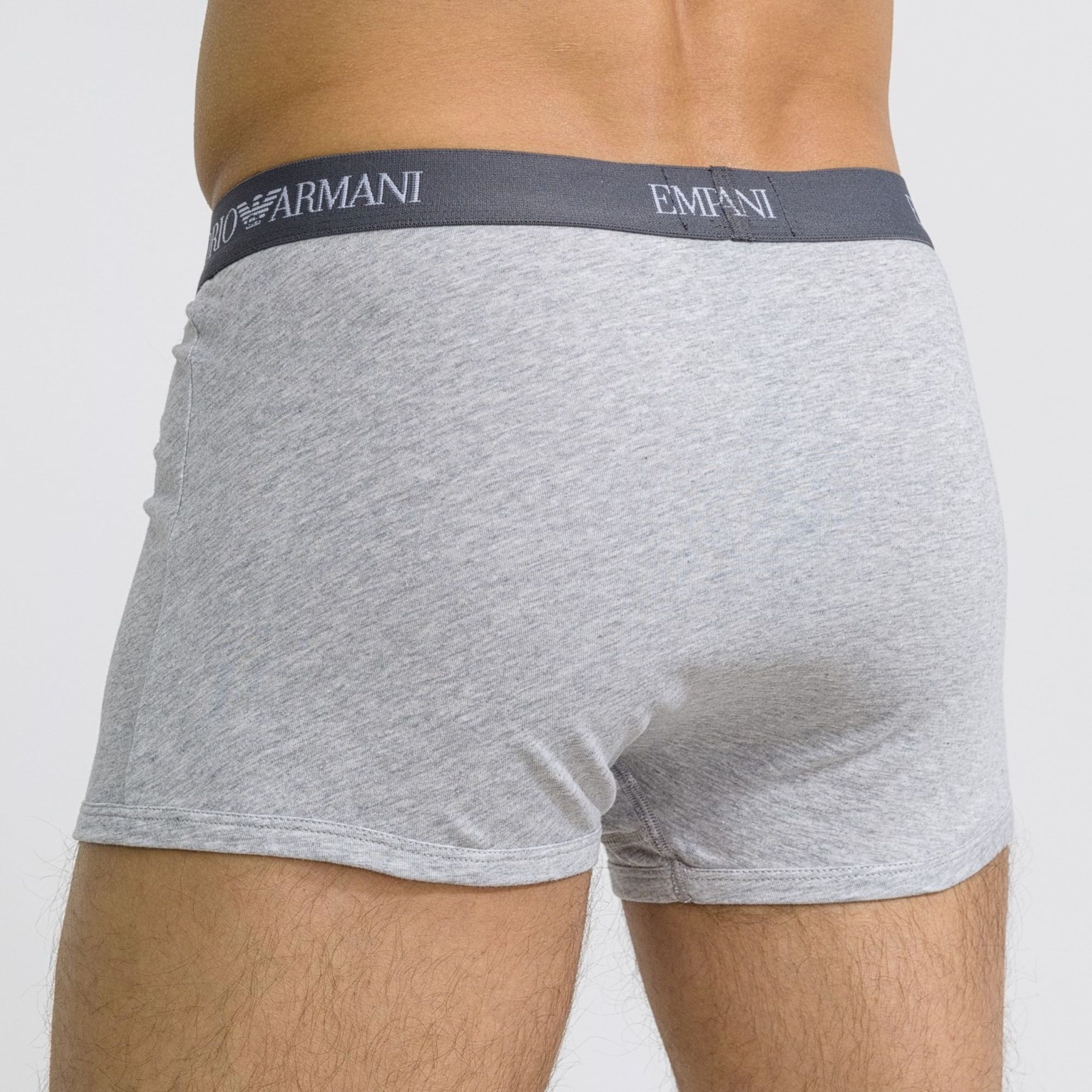 Набор мужских трусов боксеров 3в1 (синий, серый, черный) Emporio Armani 111610_CC722 94235 фото 6