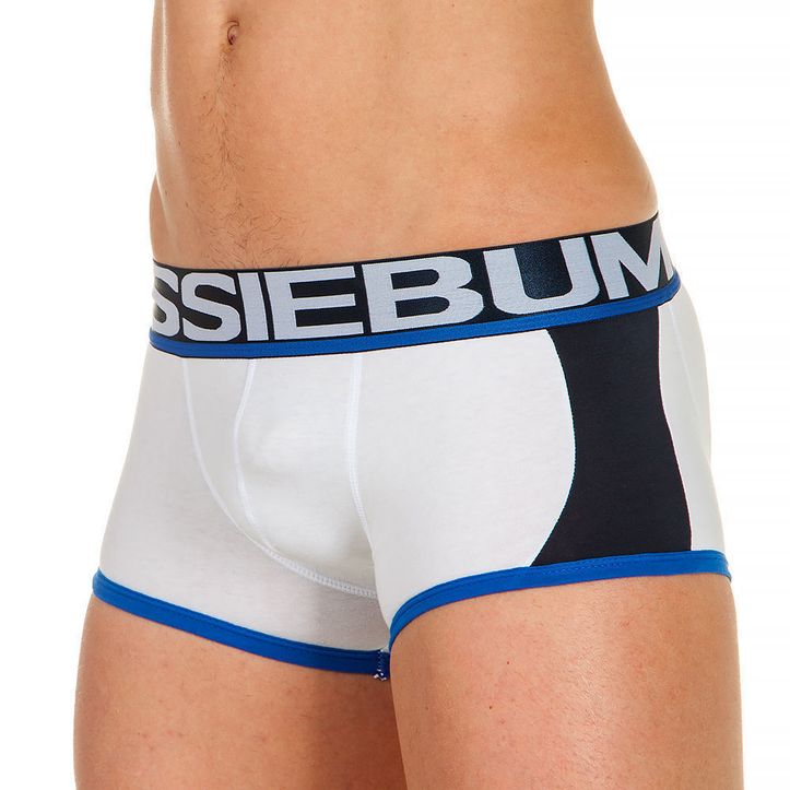 Мужские трусы хипсы белые с темно-синими вставками по бокам AUSSIEBUM фото 2
