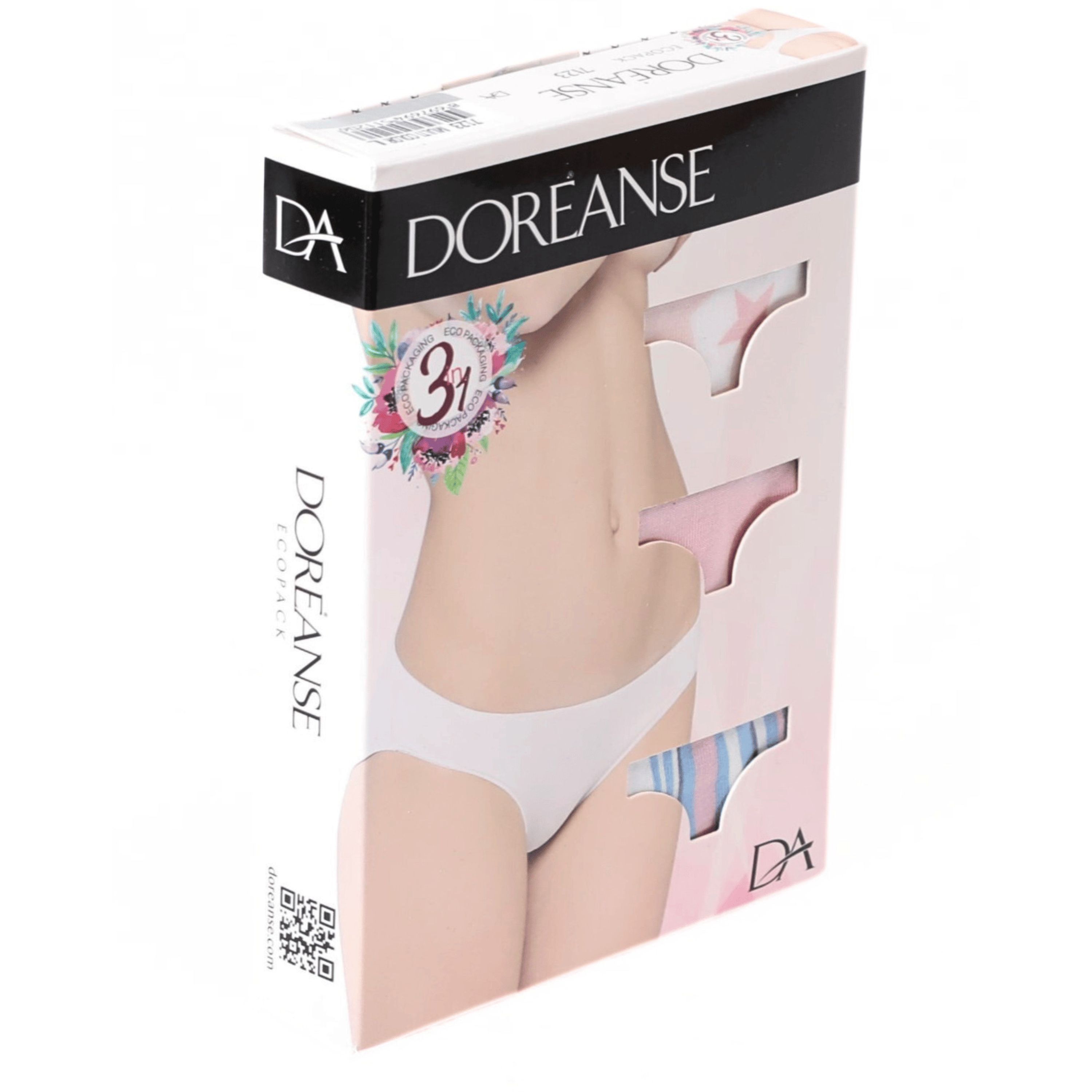 Набор женских трусов слипов 3 в 1 РАЗНЫХ ЦВЕТОВ Doreanse ladies Ekopack 7123 фото 6