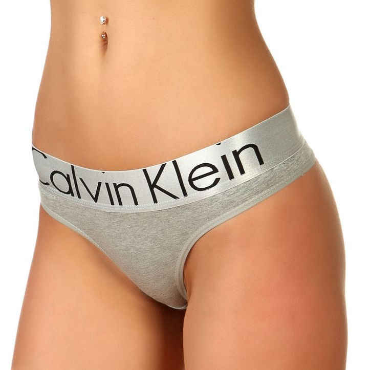 Женские трусы стринги Calvin Klein Women String Grey 