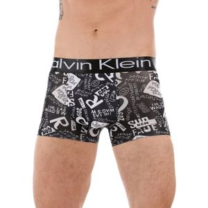 Фото Мужские трусы боксеры черные с белыми надписями Calvin Klein