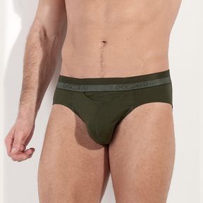 Фото Мужские трусы брифы хаки HOM HO1 35-9521-00DK