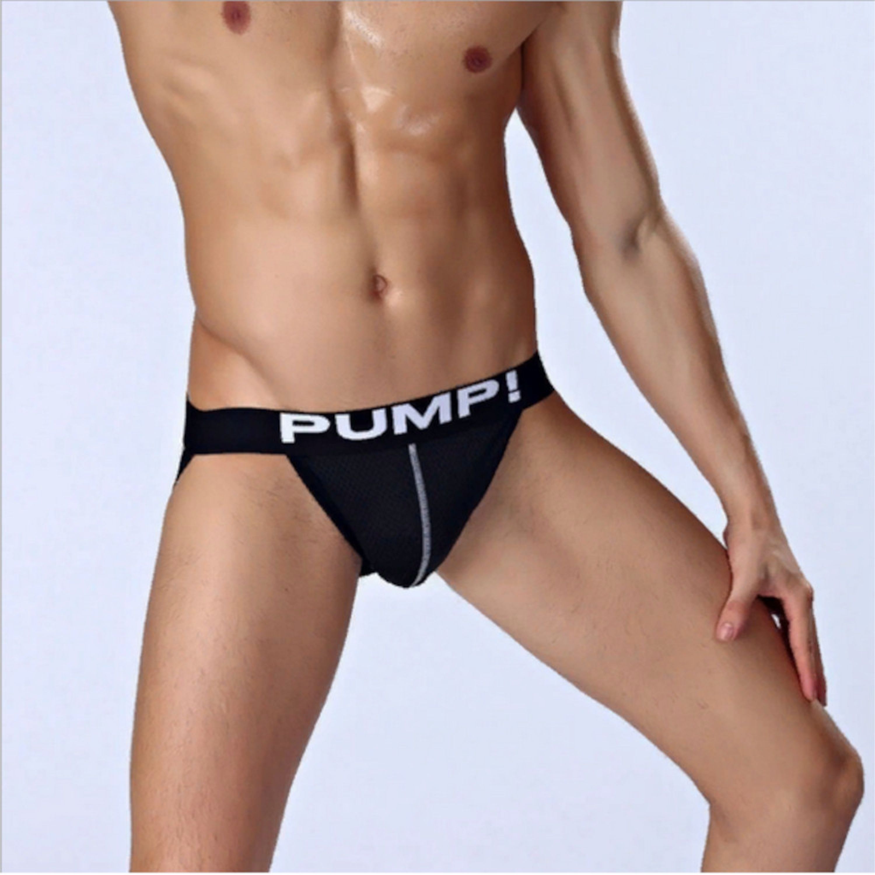 Мужские трусы джоки сетчатые черные Pump! H588-2 фото 1