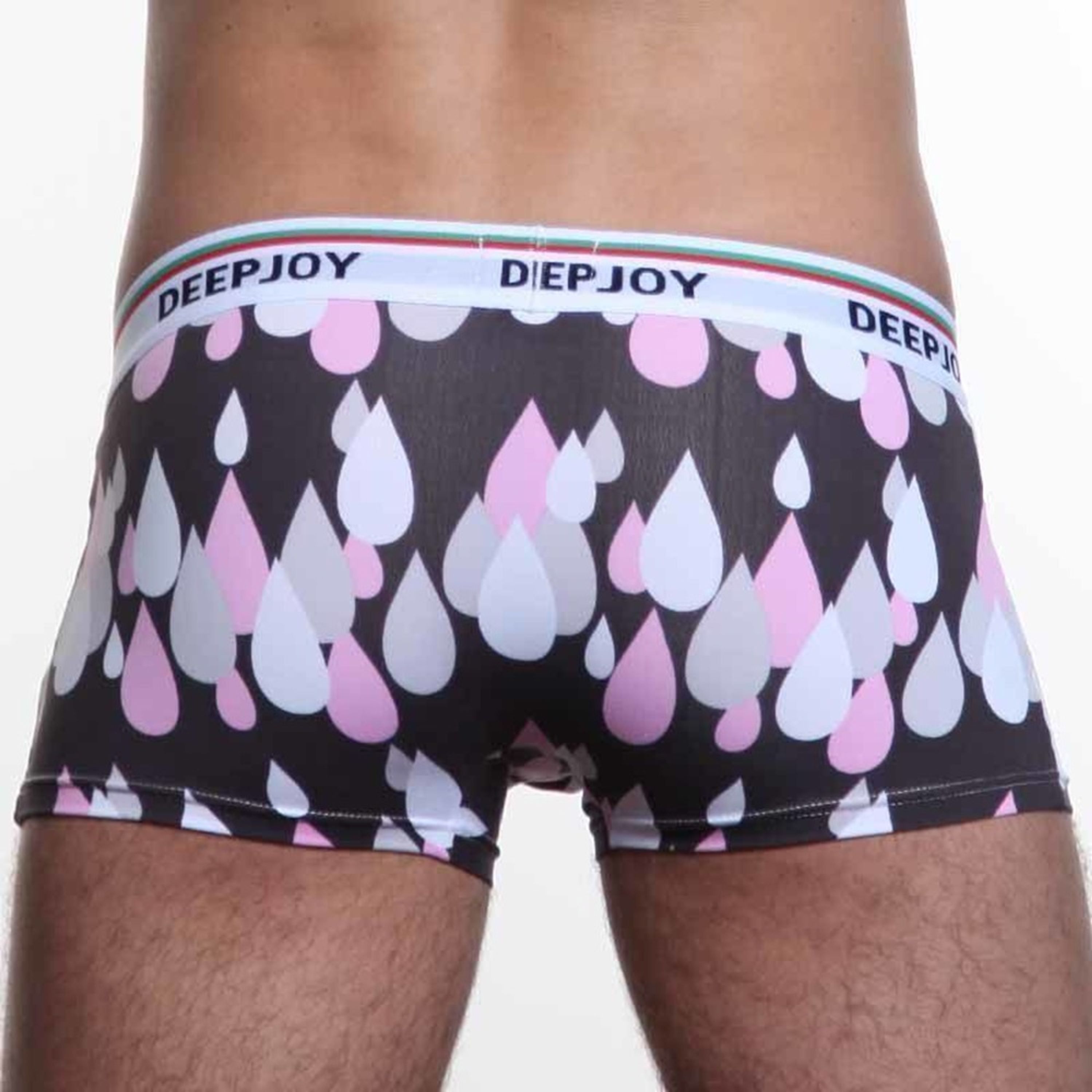 Мужские трусы боксеры розовые DeepJoy капли фото 4